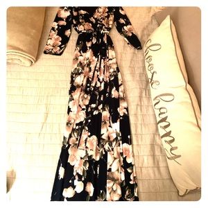 Pink blush wrap dress